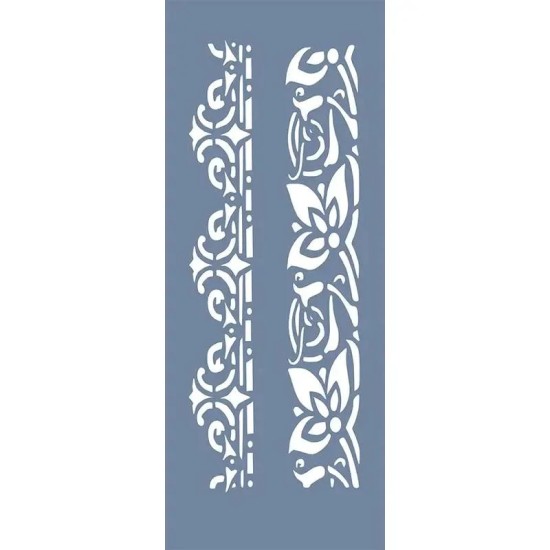 EHB44 Şerit Desen Stencil 10x25cm