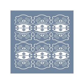 EHBL12 Blue Blanc Dama Desen Stencil 45x45cm