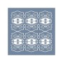 EHBL12 Blue Blanc Dama Desen Stencil 45x45cm