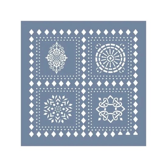 EHFY34 Fayans Desen Stencil 45x45cm