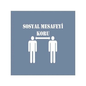 EHSM001 Sosyal Mesafe Desen Stencil 22x22cm