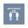 EHSM001 Sosyal Mesafe Desen Stencil 22x22cm