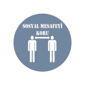 EHSM002 Sosyal Mesafe Desen Stencil 22x22cm