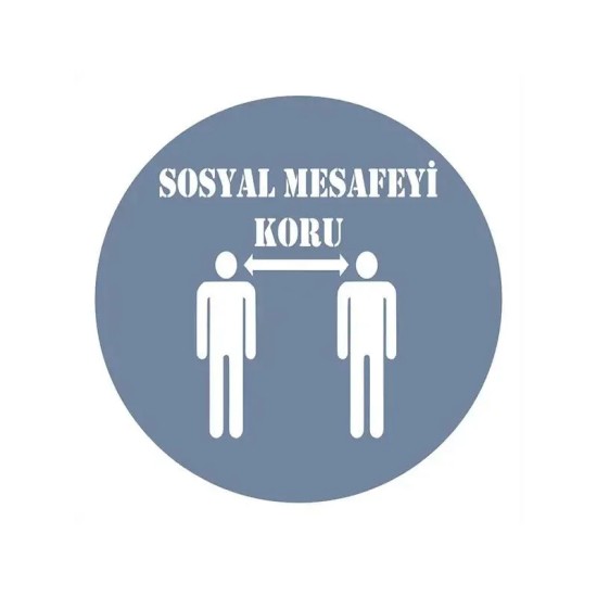 EHSM002 Sosyal Mesafe Desen Stencil 22x22cm