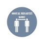 EHSM002 Sosyal Mesafe Desen Stencil 22x22cm