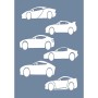 EHTŞ31 Yarış Arabası Desen Stencil 21x30cm