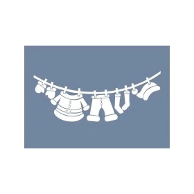 EHYB43 Yılbaşı Kıyafetleri Desen Stencil 21x30cm