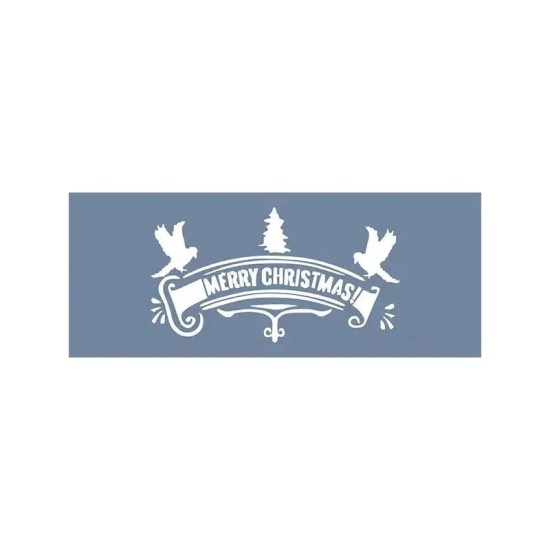 EHYB44 Merry Christmas Desen Stencil 10x25cm