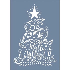 EHYB58 Mutlu Yıllar Desen Stencil 21x30cm