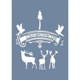 EHYB63 Merry Chrismas Desen Stencil 21x30cm