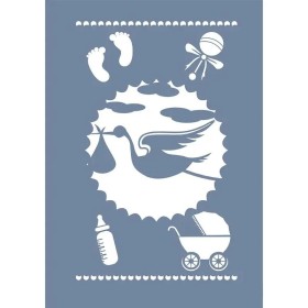EHÇ03 Leylek Desen Stencil 25x35cm