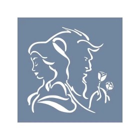 EHÇ19 Güzel ve Çirkin Desen Stencil 40x40cm