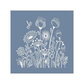 EHB31 Kır Çiçekleri Desen Stencil 60x60cm