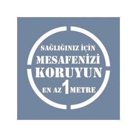 EHY01 Sosyal Mesafe Desen Stencil 25x25cm