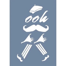 EHY14 Ooh La La Desen Stencil 25x35cm