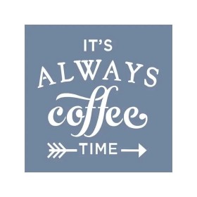 EHY16 Coffee Desen Stencil 40x40cm
