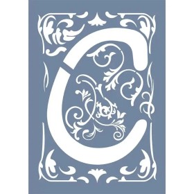 EHY30 C Harf Tribal Desen Stencil 25x35cm