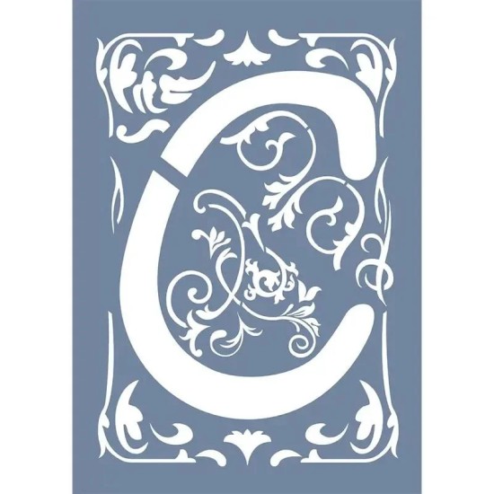 EHY30 C Harf Tribal Desen Stencil 25x35cm