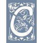 EHY30 C Harf Tribal Desen Stencil 25x35cm