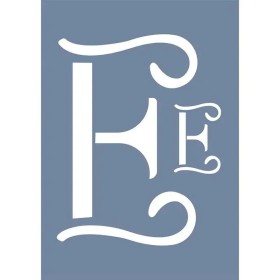 EHY35 E Harf Desen Stencil 25x35cm