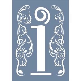 EHY42 İ Harf Tribal Desen Stencil 25x35cm