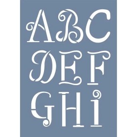 EHY48 Alfabe Desen Stencil 25x35cm