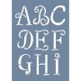 EHY48 Alfabe Desen Stencil 25x35cm