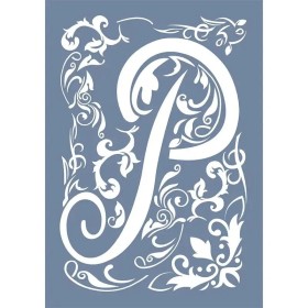 EHY59 P Harf Tribal Desen Stencil 25x35cm