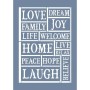 EHY71 Pozitif Duygular Desen Stencil 25x35cm