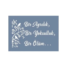 EHY73 Aşk Temalı Desen Stencil 25x35cm