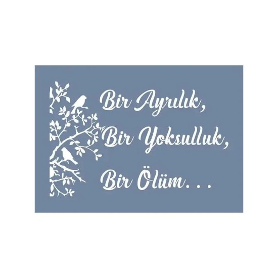 EHY73 Aşk Temalı Desen Stencil 25x35cm