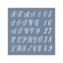 EHY82 Alfabe ve Numara Desen Stencil 45x45cm