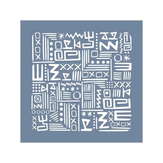 EHET05 Etnik Desen Stencil 60x60cm