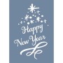 EHYB54 Happy New Year Yılbaşı Stencil 25x35cm