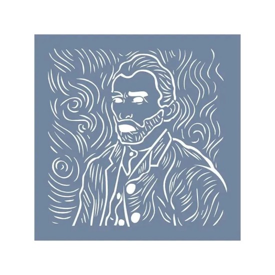 EHS01 Vincent Van Gogh Desen Stencil 40x40cm