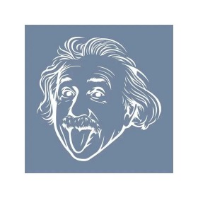 EHS05 Albert Einstein Desen Stencil 45x45cm