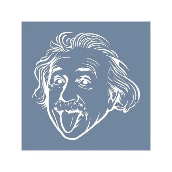 EHS05 Albert Einstein Desen Stencil 45x45cm