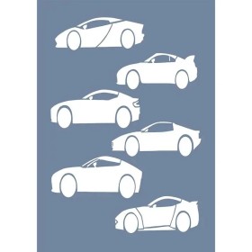 EHTŞ31 Yarış Arabası Desen Stencil 25x35cm