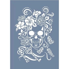 EHK04 Skull Desen Stencil 25x35cm