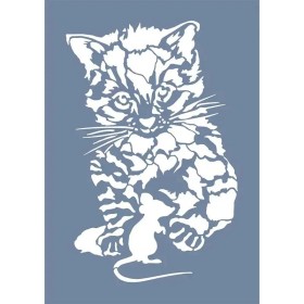 EHH11 Kedi Desen Stencil 25x35cm