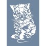 EHH11 Kedi Desen Stencil 25x35cm