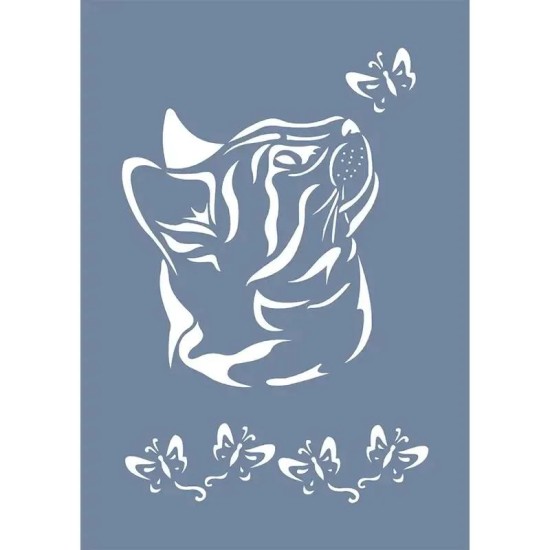 EHH14 Kedi Desen Stencil 25x35cm