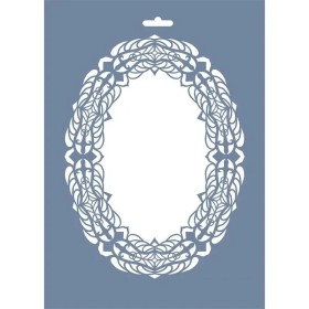 EHÇV09 Çiçek Çerçeve Desen Stencil 25x35cm