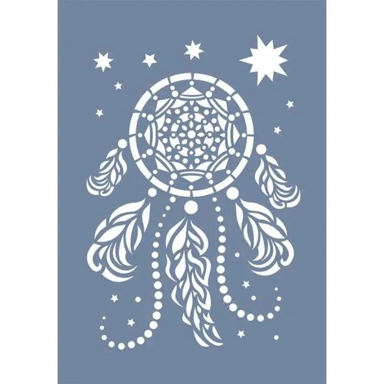 EHFL10 Yaprak Desen Stencil 25x35cm