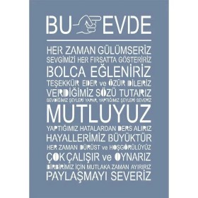 EHKR01 Ev Kuralları Desen Stencil 25x35cm