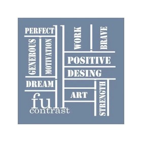 ÇES09 Etnik Model Çiğdem Işık Yazı Stencil 45x45cm