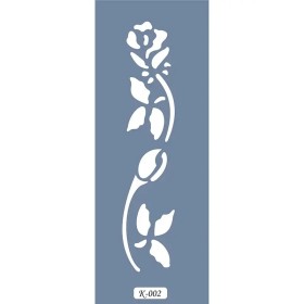 K02 6x20 Bordür Model Çiçek Stencil