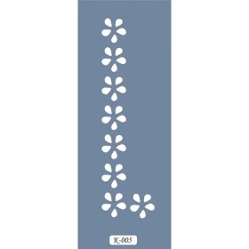 K05 6x20 Bordür Model Çiçek Stencil