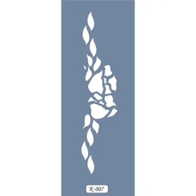 K07 6x20 Bordür Model Yaprak Stencil