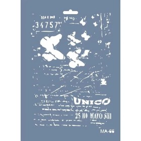 MA66 Mix Media Kelebek Yazı Stencil 21x29cm